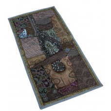 Gypsy Indian Patchwork Runner Tapestry Beaded Decor Throw Hippie Wall Hanging   263878248735